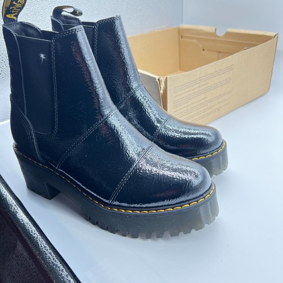 Dr. Martens Rozalie Distressed Patent Chelsea boots women’s size 9 - Picture 7 of 9